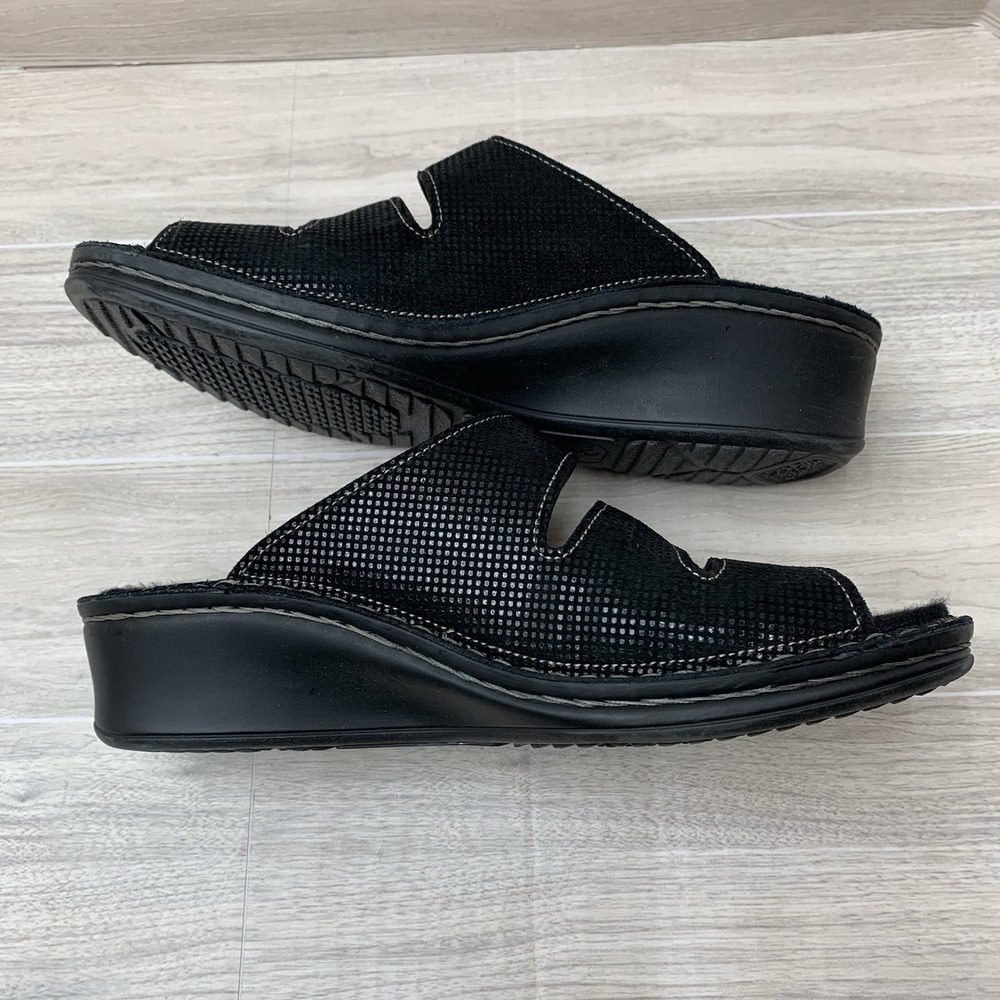 Finn Comfort Cremona Sandals Black Leather Triple Strap Comfort Shoes 5 - Picture 8 of 11